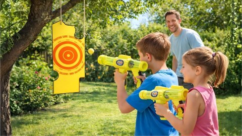 Zestaw strzelecki Fun Area dla dzieci pistolet, piłeczki, tarcza STRZELNICA
