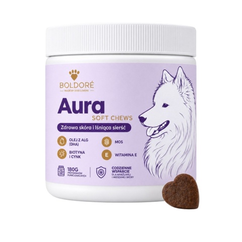 Boldoré Suplement Dla Psa AURA Na Skórę i Sierść Soft Chews 180g
