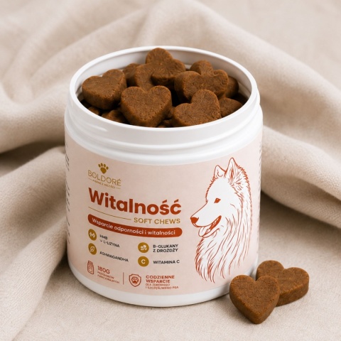Boldoré Suplement Dla Psa WITALNOŚĆ Na Odporność Soft Chews 180g