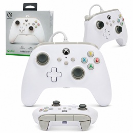 KONTROLER POWERA XBOX SERIES X S ONE PC BIAŁY PRZEWODOWY 3 5MM