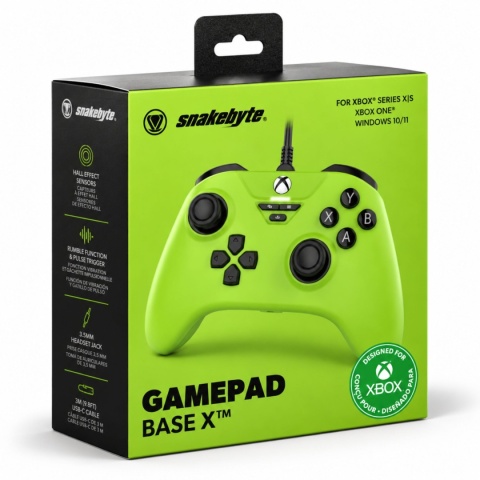 KONTROLER SNAKEBYTE BASE X XBOX PC HALL EFFECT USB-C ZIELONY