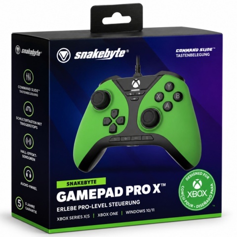 KONTROLER SNAKEBYTE GAMEPAD PRO X XBOX PC HALL EFFECT USB-C ZIELONY