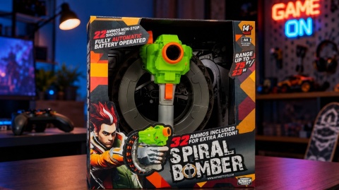 PISTOLET HIP SHOT SPIRAL BOMBER 32 KULKI ZASIĘG 23M 14+
