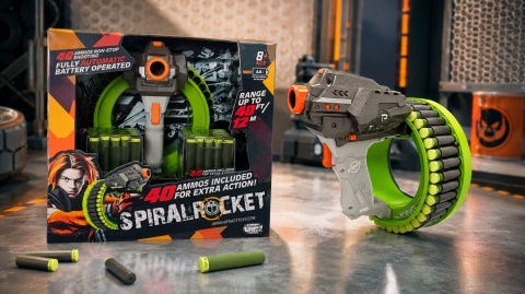PISTOLET HIP SHOT SPIRAL ROCKET 40 STRZAŁEK PIANKOWYCH 8+