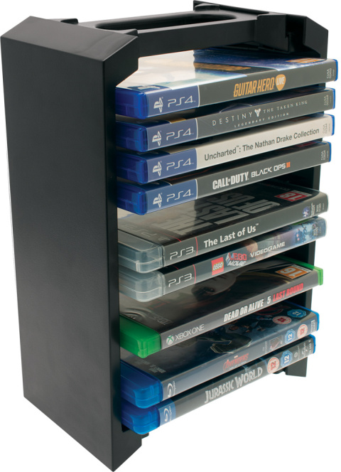 STOJAK NA GRY VIDEO, BLU-RAY i DVD XBOX ONE, PS3,PS4, BLU-RAY STORAGE TOWER
