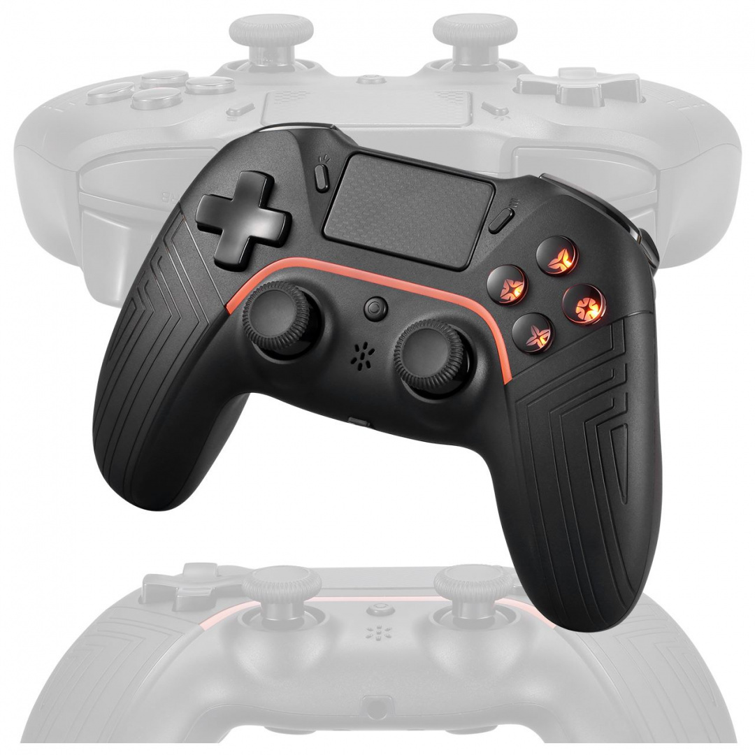 KONTROLER PAD DO PS4 Z WIBRACJAMI CZARNY LED KONTROLER PAD DO PS4 Z WIBRACJAMI CZARNY LED