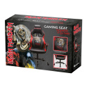 Fotel gamingowy obrotowy regulowany Subsonic Iron Maiden czarno – czerwony logo haft