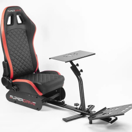 Fotel racingowy gamingowy + stelaż stojak na kierownicę kokpit Subsonic