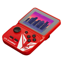 VX Gaming Przenośna stacja do gier retro z kartą Micro SD 4 GB - czerwona