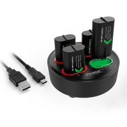 ?adowarka do akumulator?w Xbox One i Series z pulsacyjnym systemem ?adowania - 4 akumulatory 800mAh NiMH, kabel USB Type-C
