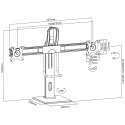 Stojak,uchwyt z regulacją wysokości i obrotową podstawą na 2 monitory17-27"