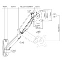 Uchwyt na ścianę na monitor, sprężyna gazowa, 17"-32",2-9kg,75x75-100x100DE