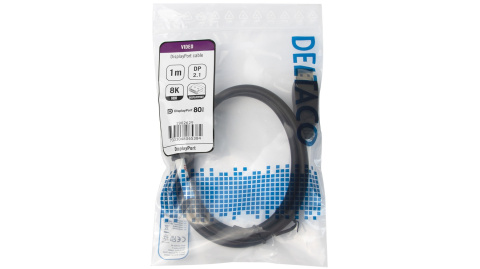 DELTACO DP8K-1010 KABEL DISPLAYPORT, DP 1.4, 7680X4320 PRZY 30HZ, 1M,CZARNY