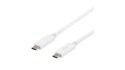 DELTACO KABEL USB-C CABLE, 5GBIT/S, 5A, 1M, BAIŁY