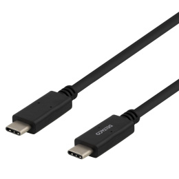 DELTACO USBC-1503 KABEL USB-C - USB-C, 5GBIT/S, 5A, 2M, CZARNY