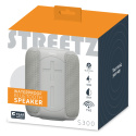 Głośnik Bluetooth wodoodporny STREETZ, 2x 5 W, AUX, IPX, mikrofon, szary