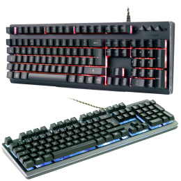 KLAWIATURA MECHANICZNA GAMINGOWA LED ALUMINIUM RGB PEŁNA NUMPAD