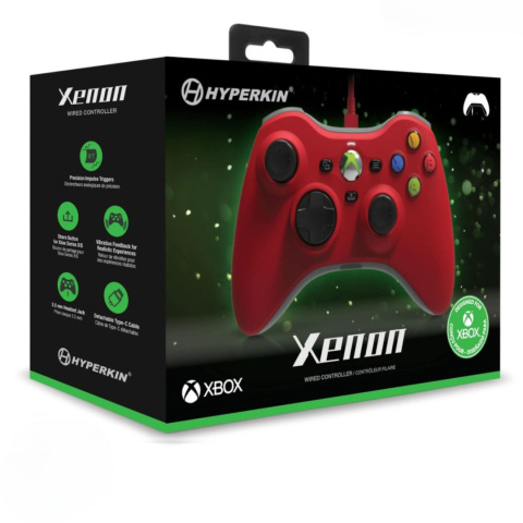 Kontroler przewodowy Xbox Series X/S, Xbox One czerwony Kontroler przewodowy Xbox Series X/S, Xbox One czerwony