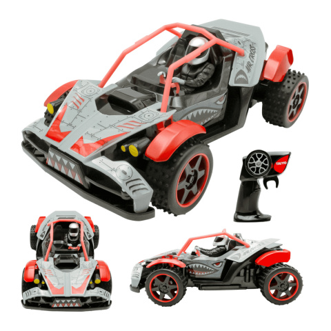 SAMOCHÓD ZDALNIE STEROWANY TAYIO GLOW BUGGY AIR CROSS SREBRNY RC 1:18