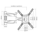 Uchwyt na telewizor - 23"-55"- 35kg Czarny