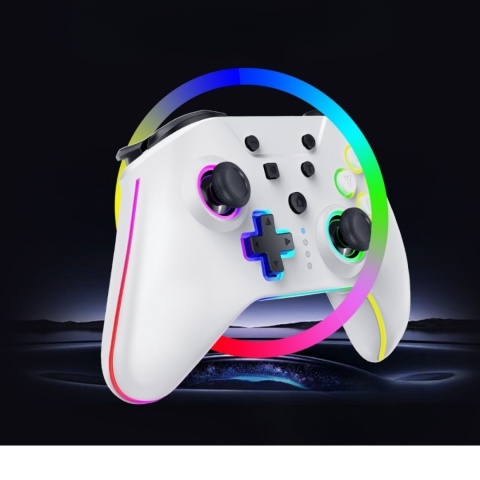 Bezprzewodowy kontroler Nintendo Switch RGB Biały Bezprzewodowy kontroler Nintendo Switch RGB Biały