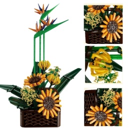 Bukiet Kwiatów Birds of Paradise z klocków – kreatywny zestaw 1608 elementów