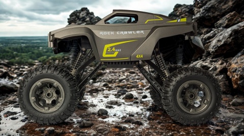 Crawler Monster Truck RC 1:10 – Zdalnie sterowany potwór RC szary Crawler Monster Truck RC 1:10 – Zdalnie sterowany potwór RC szary