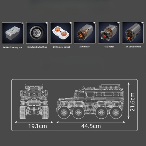 Klocki model terenowego auta Mould King 4x4 2578 el. Klocki model terenowego auta Mould King 4x4 2578 el.