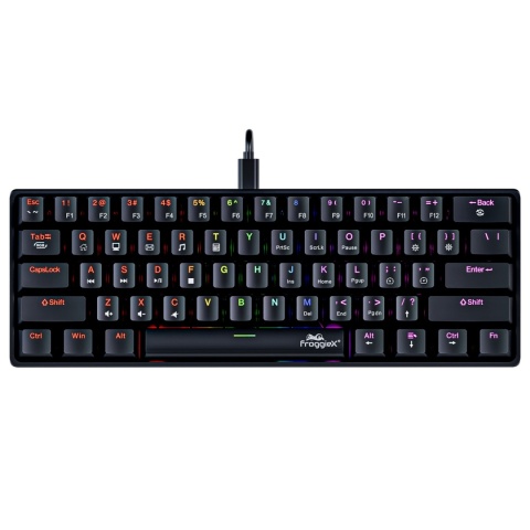 Mechaniczna klawiatura 60% RGB – Gaming & Office czarna RGB Mechaniczna klawiatura 60% RGB – Gaming & Office czarna RGB
