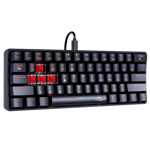 Mechaniczna klawiatura 60% RGB – Gaming & Office czarna RGB Mechaniczna klawiatura 60% RGB – Gaming & Office czarna RGB