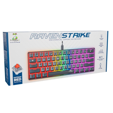 Mechaniczna klawiatura 60% RGB – Gaming & Office czarna RGB Mechaniczna klawiatura 60% RGB – Gaming & Office czarna RGB