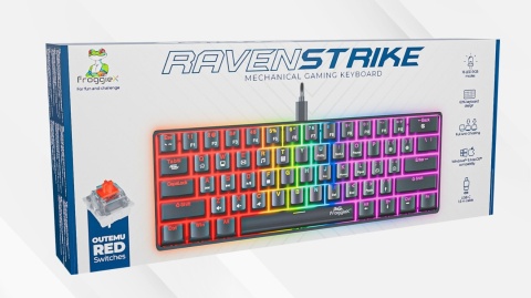 Mechaniczna klawiatura 60% RGB – Gaming & Office czarna RGB Mechaniczna klawiatura 60% RGB – Gaming & Office czarna RGB