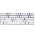 Mechaniczna klawiatura gamingowa – 60%, LED, Outemu Red, biała
