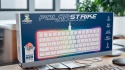 Mechaniczna klawiatura gamingowa – 60%, LED, Outemu Red, biała