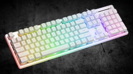 Membranowa klawiatura gamingowa RGB Biała