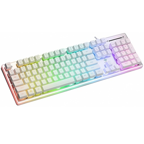 Membranowa klawiatura gamingowa RGB Biała Membranowa klawiatura gamingowa RGB Biała