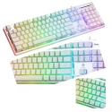 Membranowa klawiatura gamingowa RGB Biała