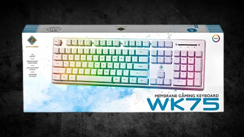 Membranowa klawiatura gamingowa RGB Biała Membranowa klawiatura gamingowa RGB Biała