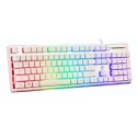 Membranowa klawiatura gamingowa RGB Biała