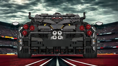 Pagani Huayra z klocków –skala 1:8 czarny 4800 elementów