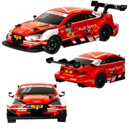 RC Audi RS5 DTM 1:16 czerwony – zdalnie sterowany samochód licencjonowany z LED