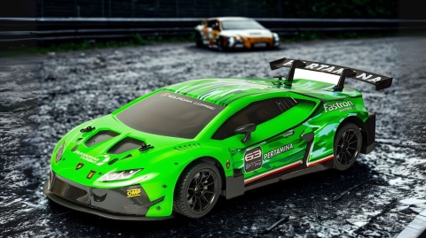 RC Lamborghini Huracán GT3 1:12 zielony samochód RC RC Lamborghini Huracán GT3 1:12 zielony samochód RC