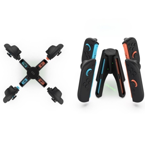 Stacja ładująca do Nintendo Switch 2 z gripami do Joy-Conów, 4 pady Stacja ładująca do Nintendo Switch 2 z gripami do Joy-Conów, 4 pady