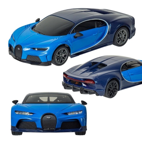 Zdalnie sterowany Bugatti Chiron RC 1:16 niebieskie