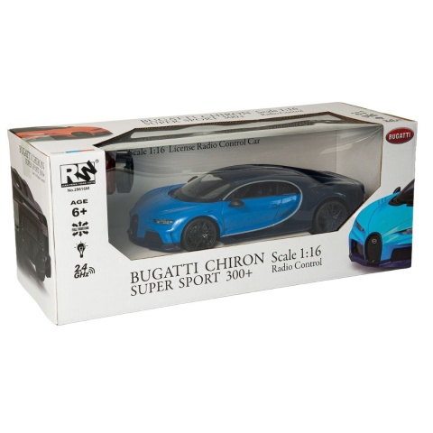 Zdalnie sterowany Bugatti Chiron RC 1:16 niebieskie Zdalnie sterowany Bugatti Chiron RC 1:16 niebieskie