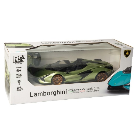 Zdalnie sterowany samochód Lamborghini Sian RC 1:16 zielone 2.4 GHz Zdalnie sterowany samochód Lamborghini Sian RC 1:16 zielone 2.4 GHz