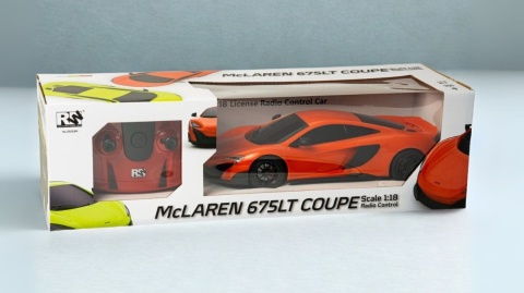 Zdalnie sterowany samochód McLaren 675LT RC 1:18 - pomarańczowy RC Zdalnie sterowany samochód McLaren 675LT RC 1:18 - pomarańczowy RC