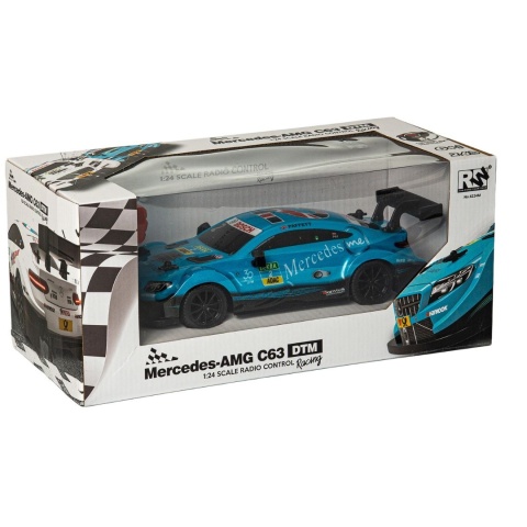 Zdalnie sterowany Mercedes AMG C63 RC 1:24 – niebieski Zdalnie sterowany Mercedes AMG C63 RC 1:24 – niebieski